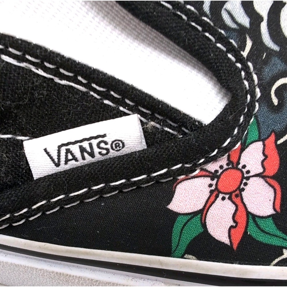 Vans Classic Skate Shoes Tattoo Tiger Mens 11.5 Womens 13 Black Slip-On Low Top - Picture 5 of 12